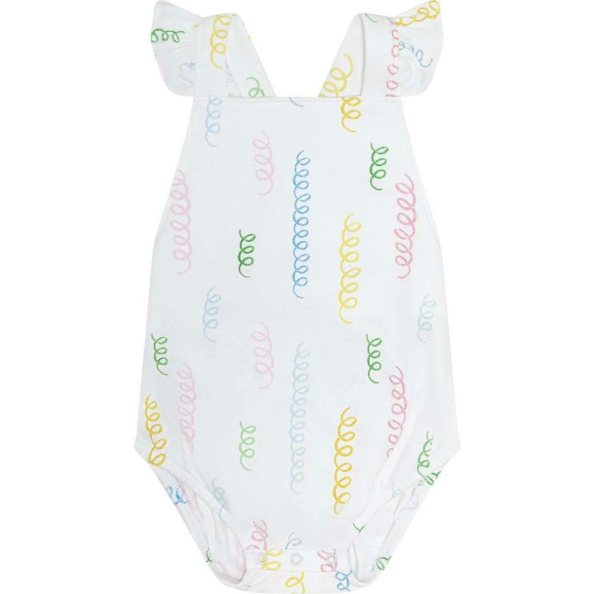 Spirals Print Ruffle Bubble