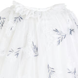 White Floral Embroidered Dress