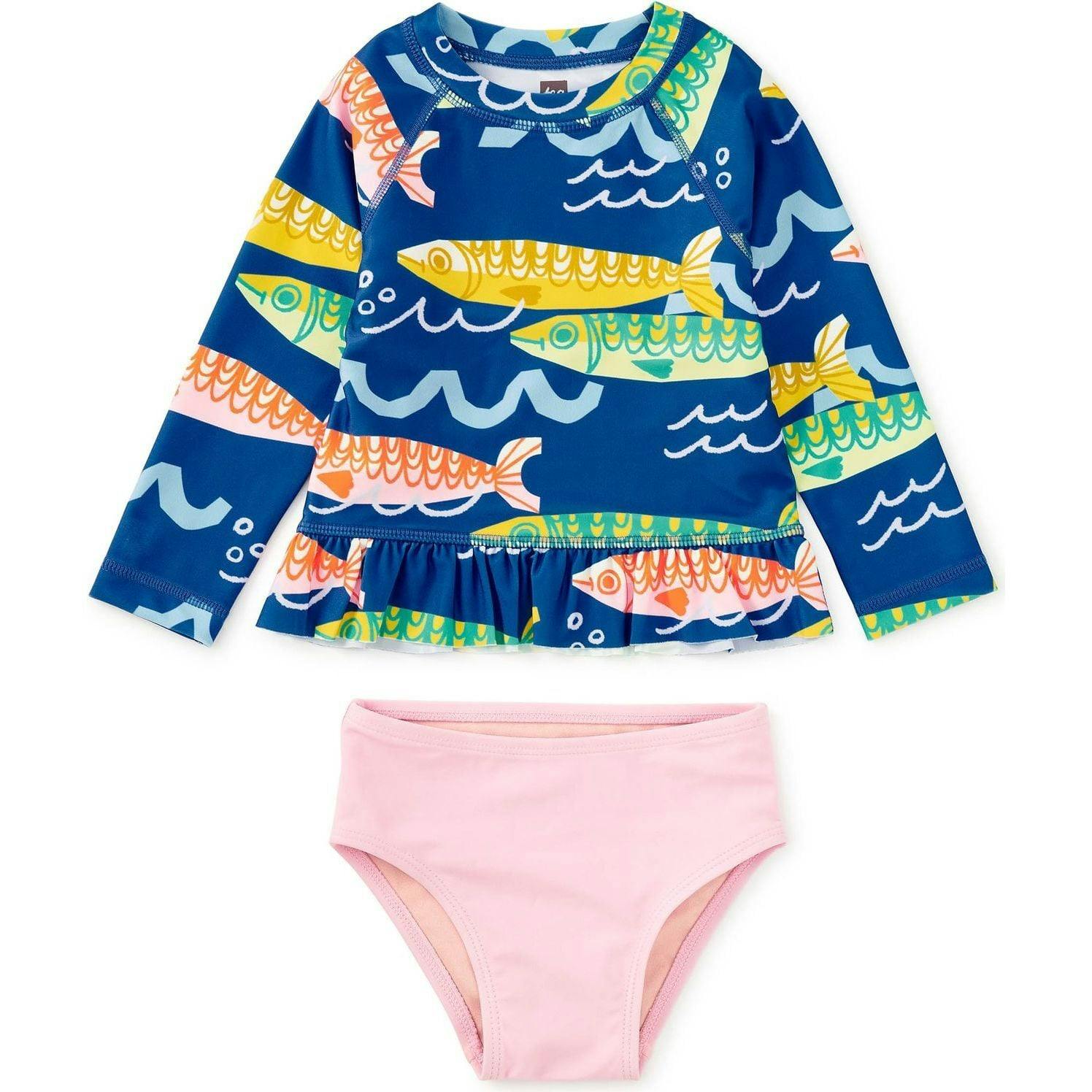 Rash Guard Baby Swim Set, Blue