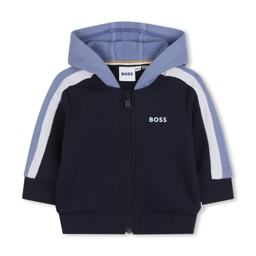 Dark Navy & Light Blue Panel Tracksuit