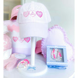 Candy Hearts Bow Baseball Hat