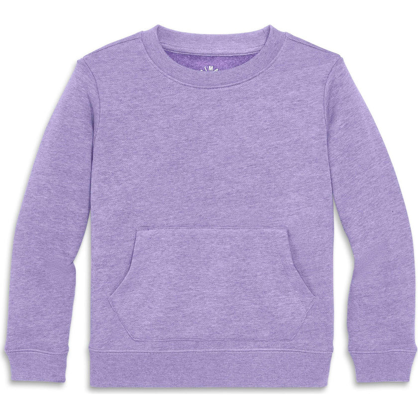 Kids cozy fleece crewneck sweatshirt