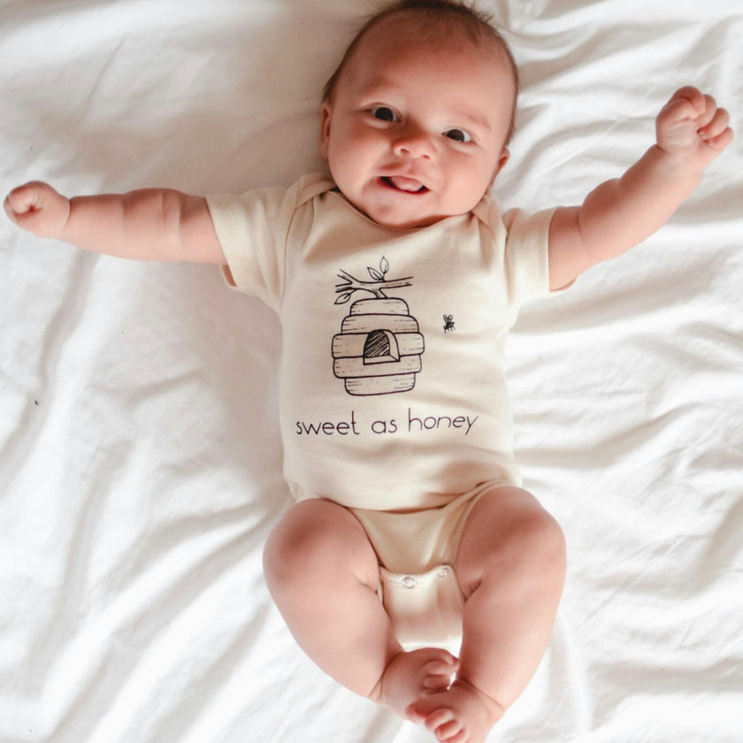 Sweet as Honey Organic Baby Bodysuit