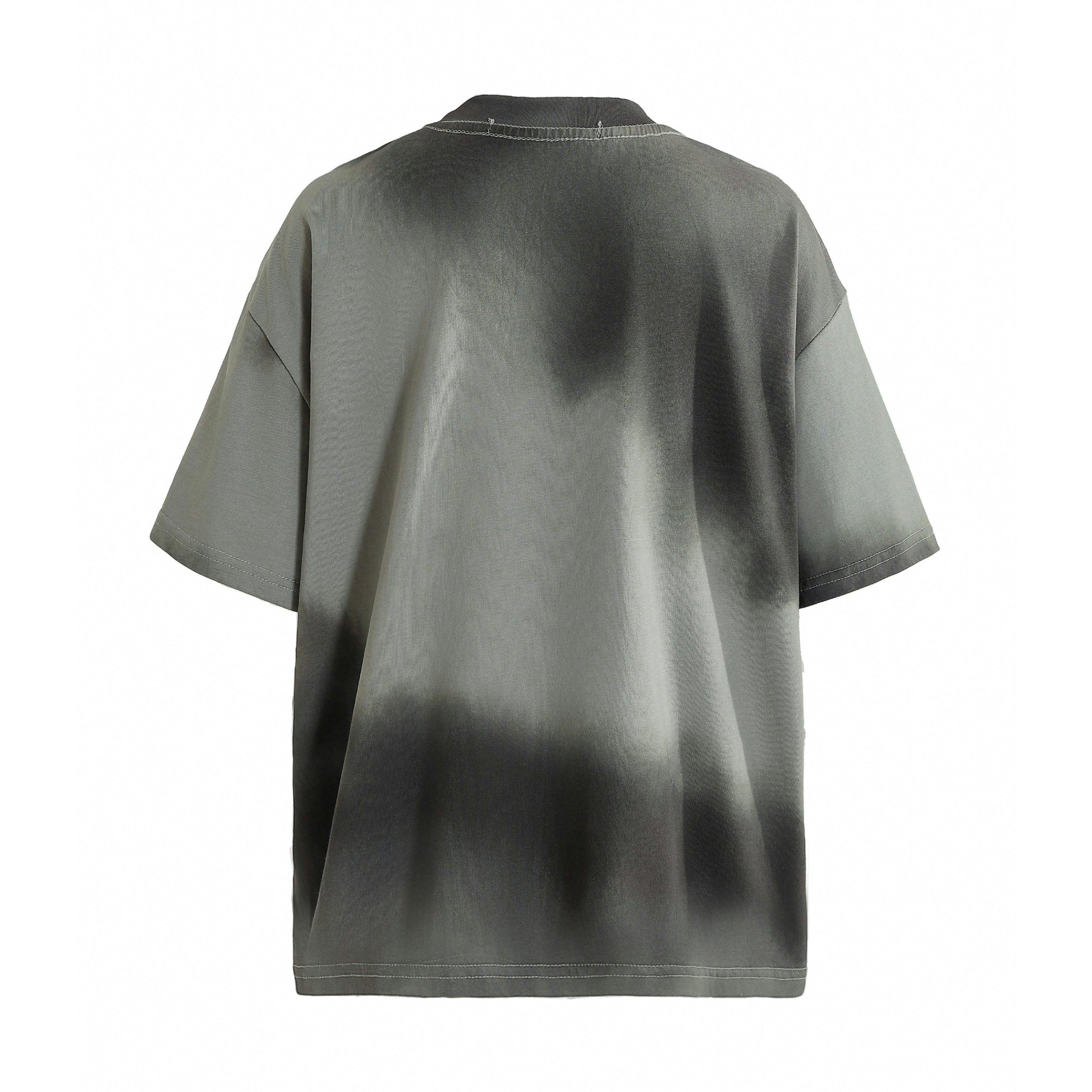 Gray Gradient Tie‑Dye T‑Shirt