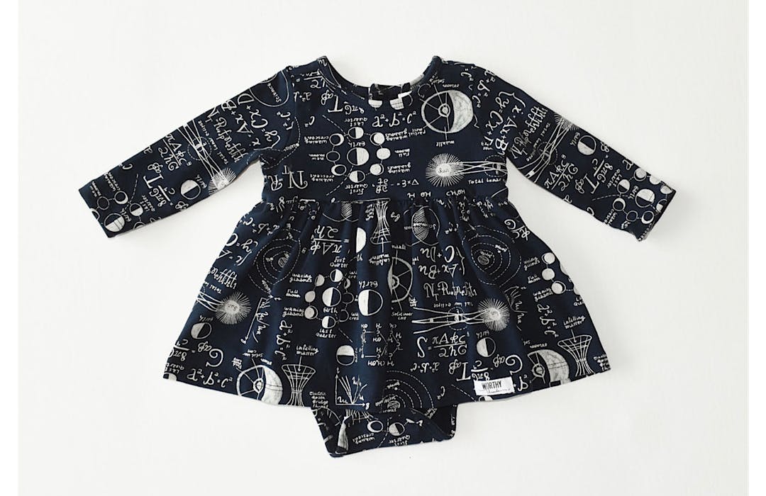 Long Sleeve Bubble Romper In STEM