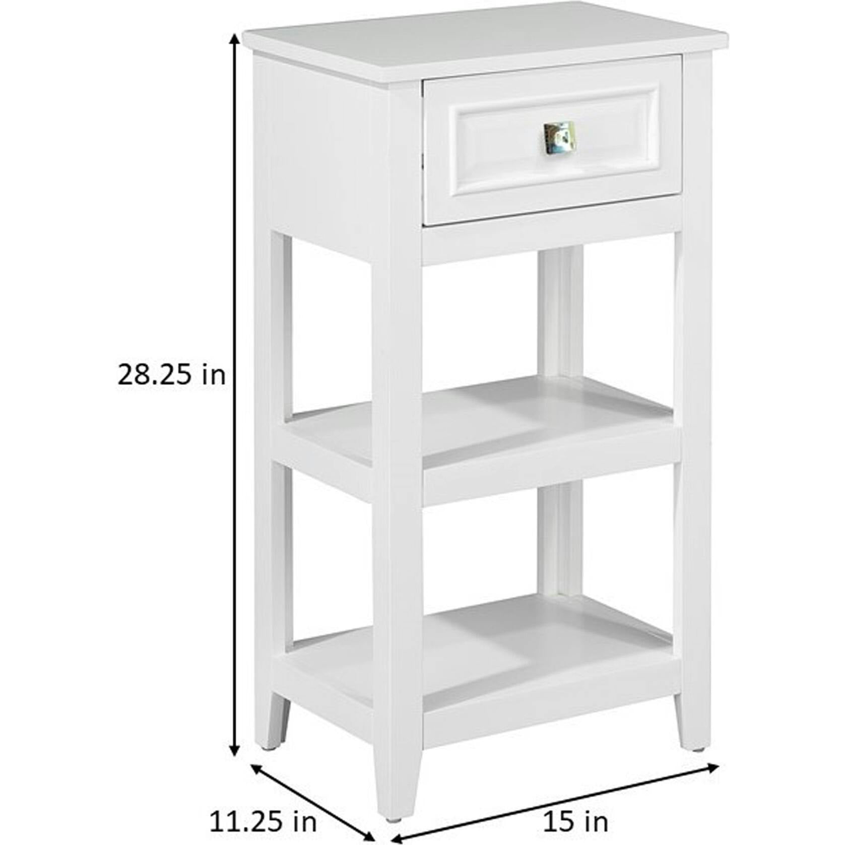 Dawson Wooden Floor Cabinet with Cross Molding and Drawer