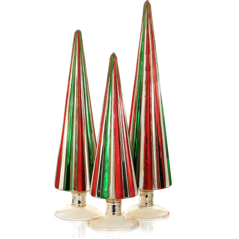 Red & Green Pleated Trees