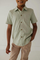 Boy's Collar Button Shirt Desert Sage