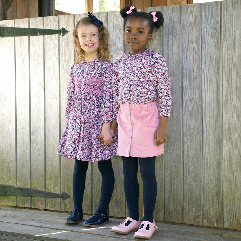 Floral Smocked Button-Front Dress