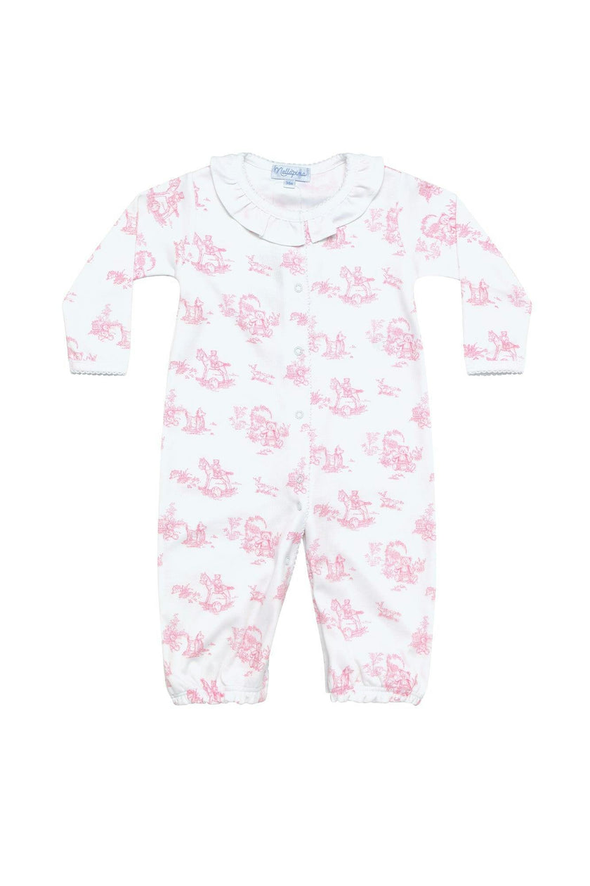 Pink Toile Baby Converter Gown