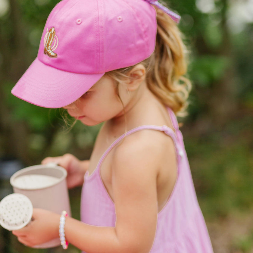 Cowgirl Boot Bow Baseball Hat (Baby, Youth)