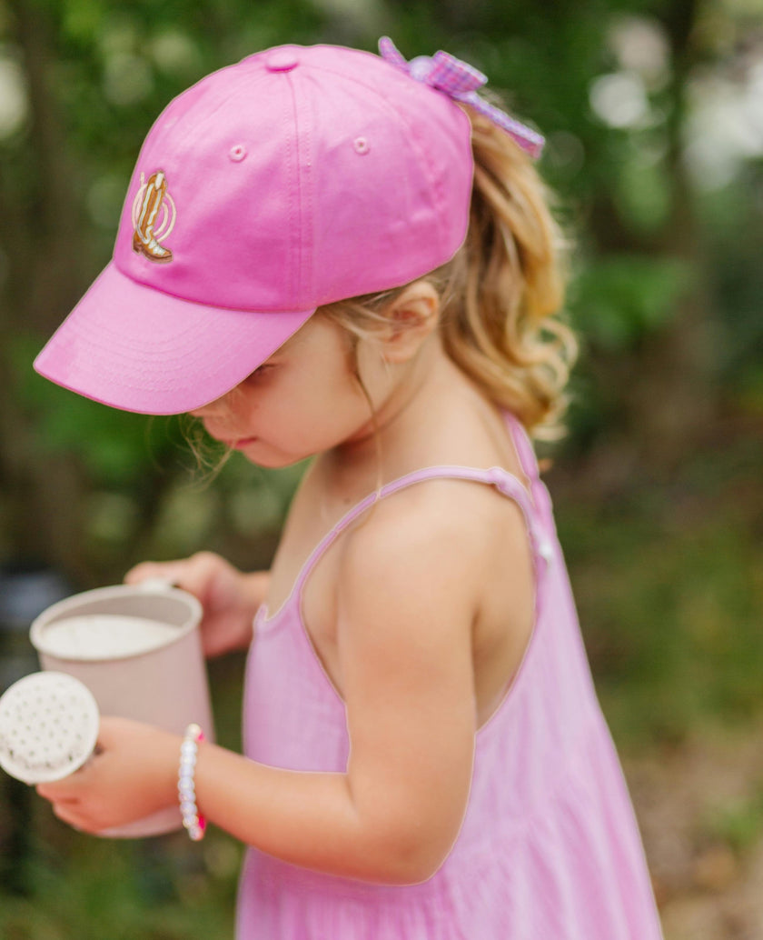 Cowboy Boot Bow Baseball Hat