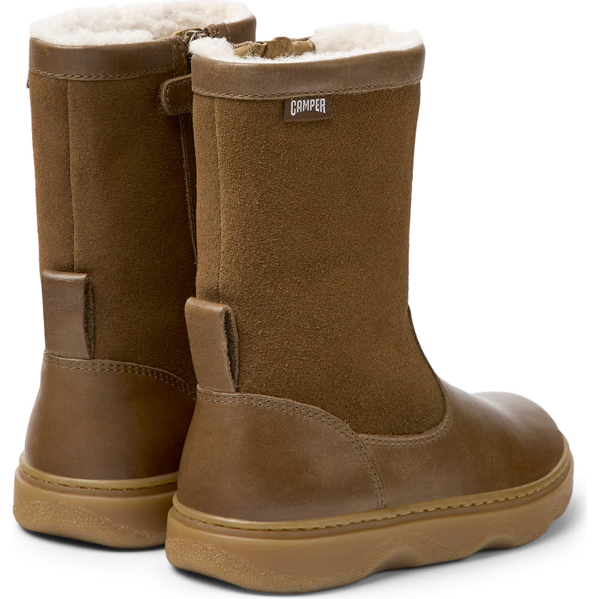Kiddo Suede Leather Nubuck Boots, Brown
