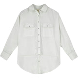 Women's Kyoto Poplin Long Sleeve Oversized Blouse, White
