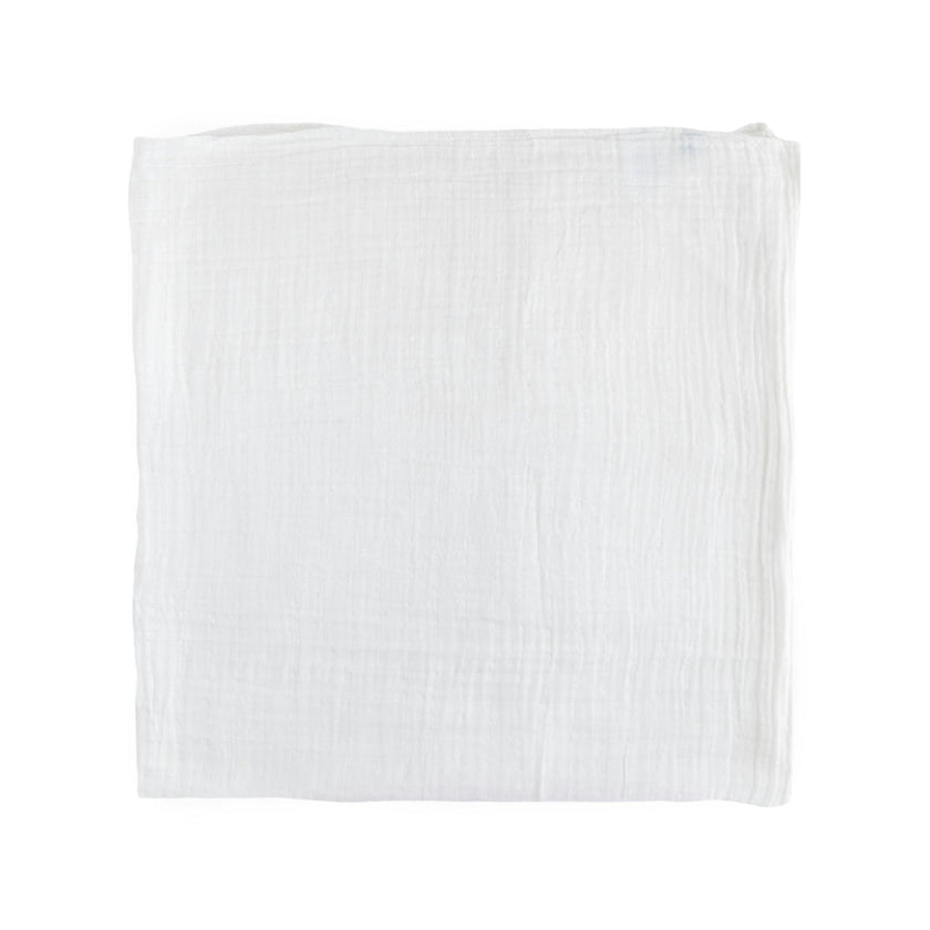 Cotton Muslin Swaddle Blanket 3 Pack - White