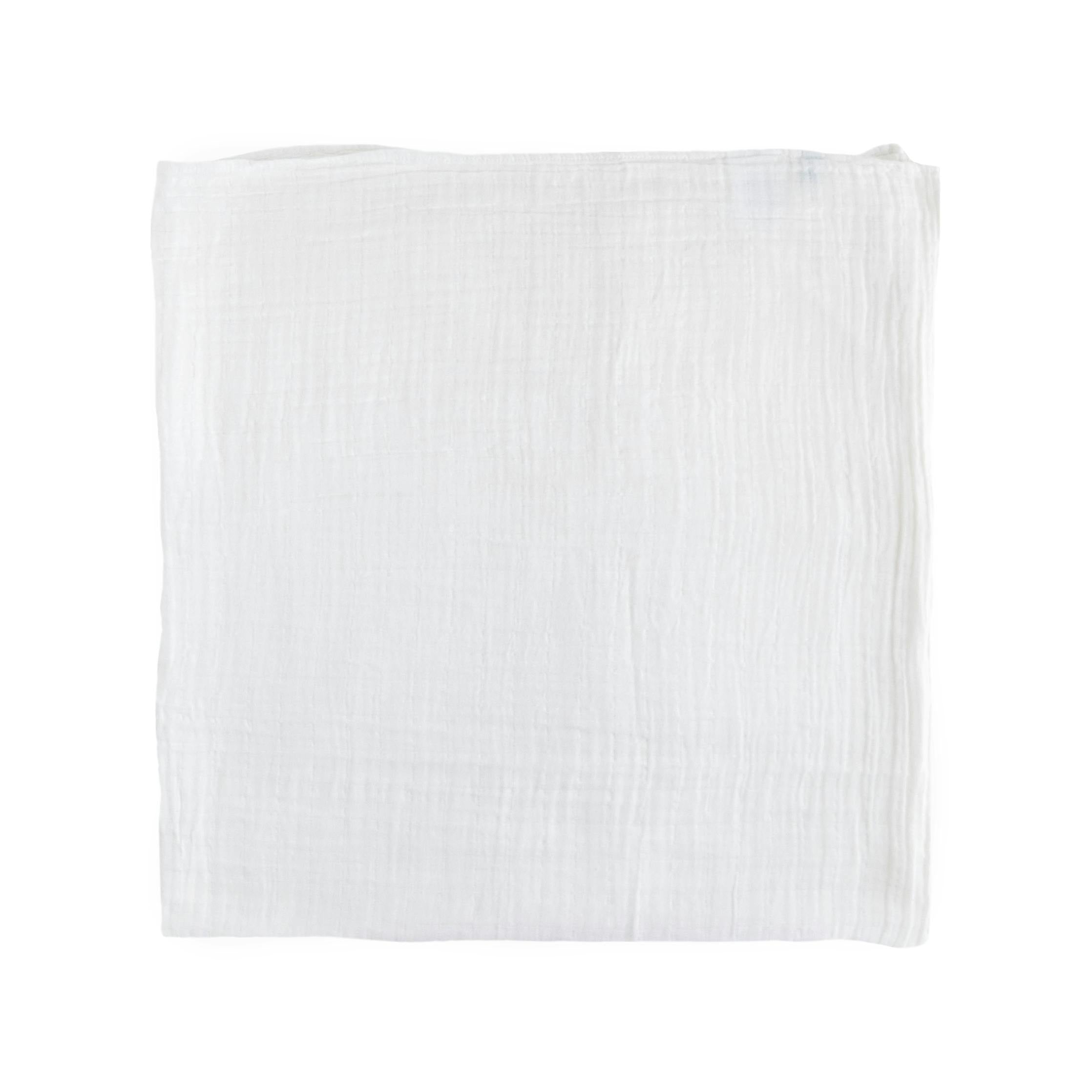 Cotton Muslin Swaddle Blanket 3 Pack - White