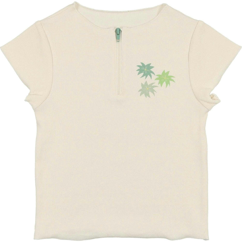 Floral Ribbed Boys Top