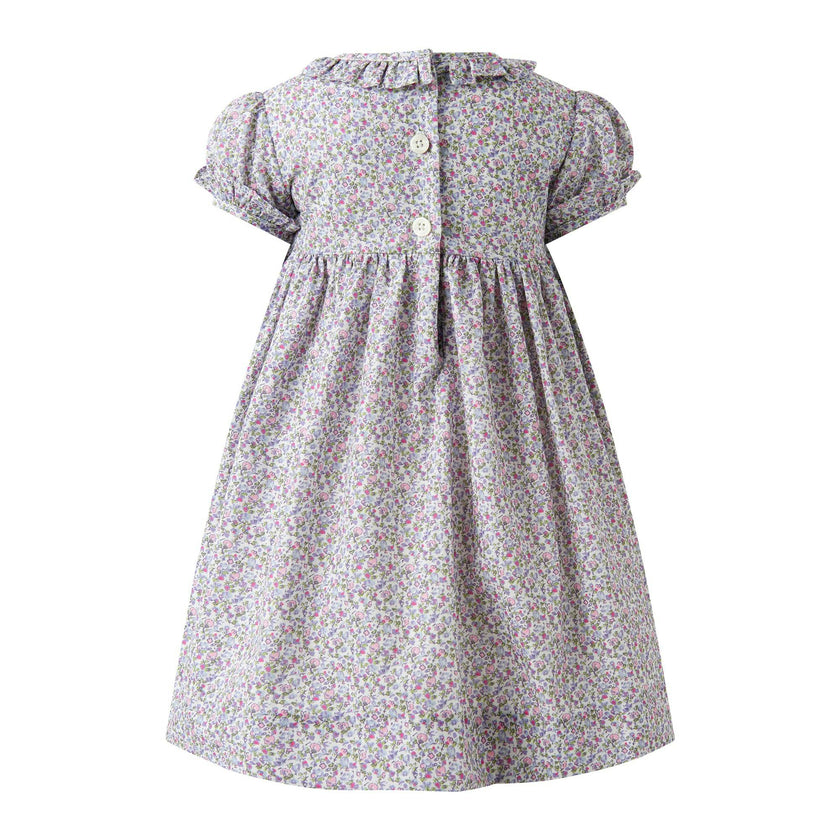 Lavender Frill Collar Smocked Dress & Bloomers