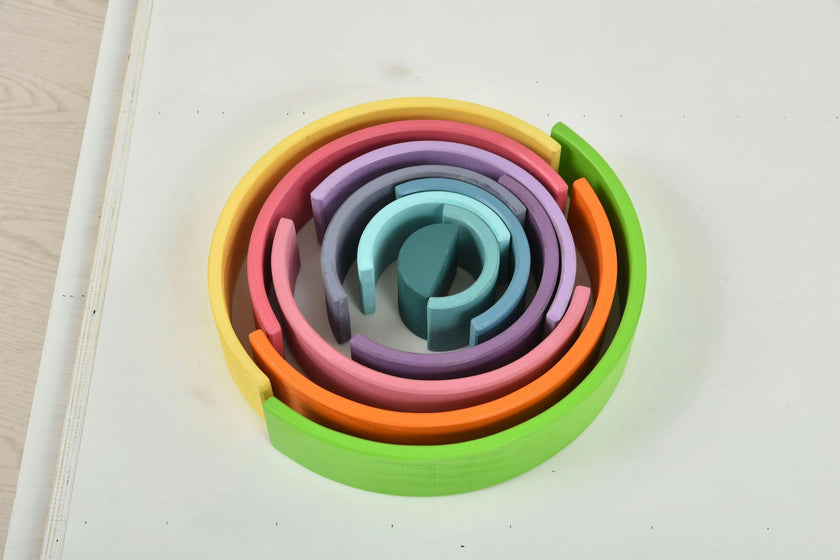 Avenlur Wooden Rainbow Stacker Blocks