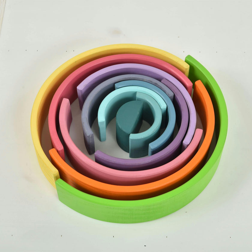 Avenlur Wooden Rainbow Stacker Blocks