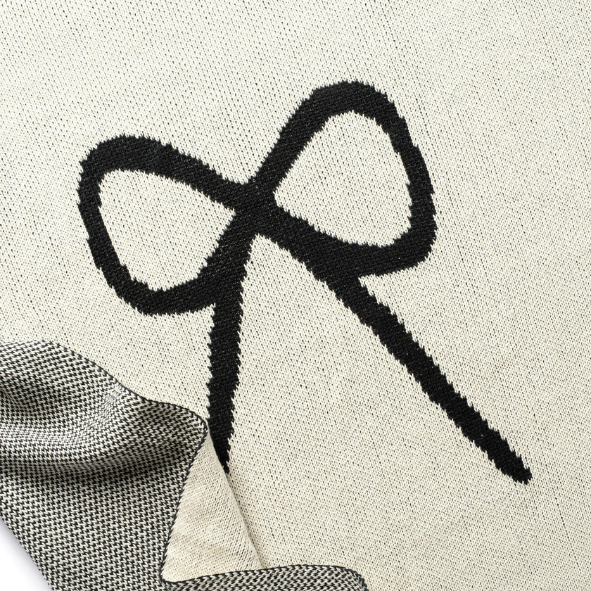 Bow Logo Knit Baby Blanket