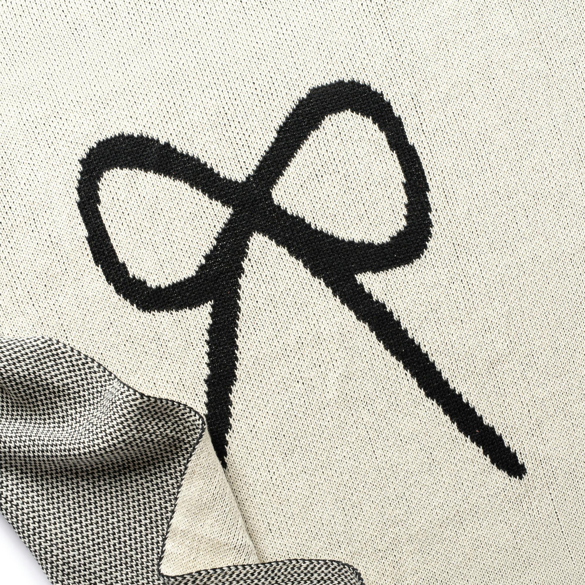 Bow Logo Knit Baby Blanket