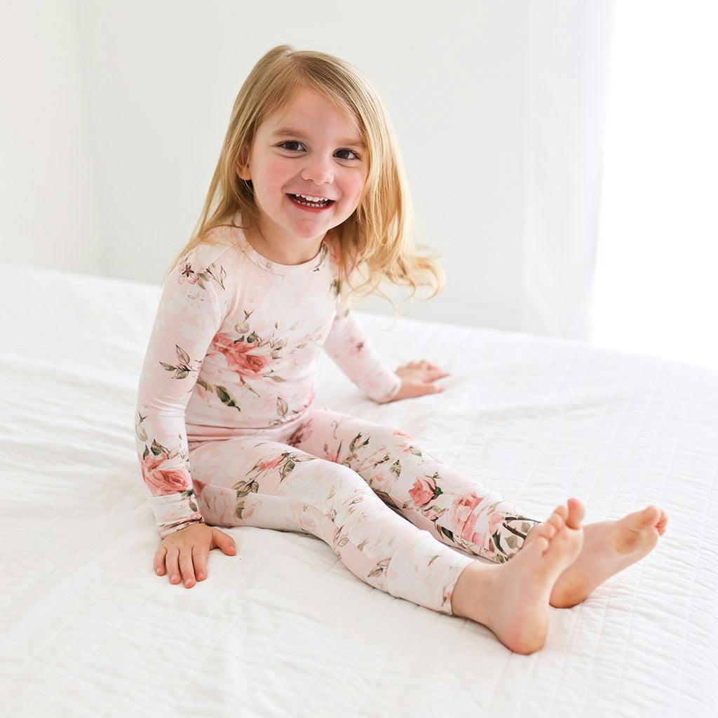 Vintage Pink Rose Classic Pajama Set