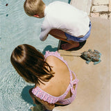 girls rosa vine ruffle collar one piece