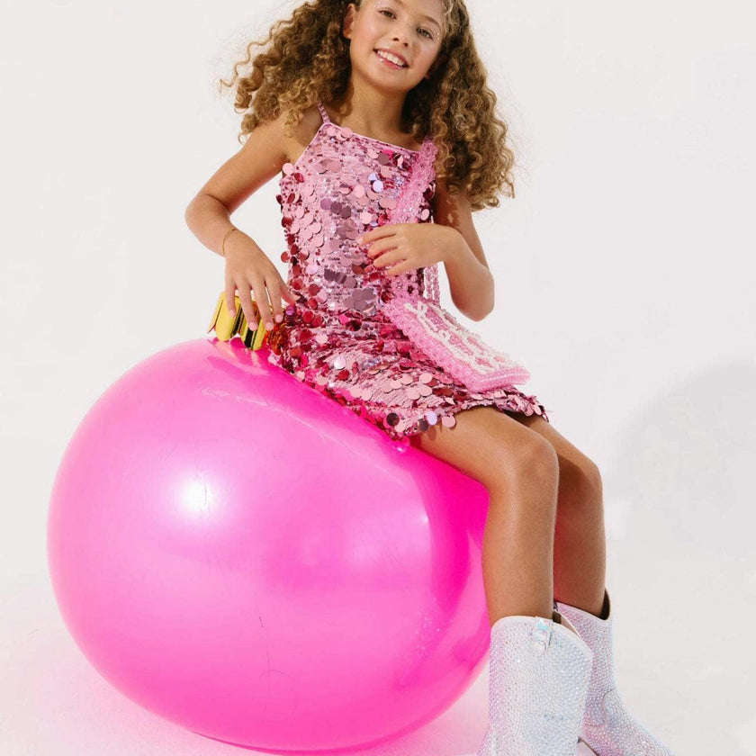Rose Stardust Paillette Dress