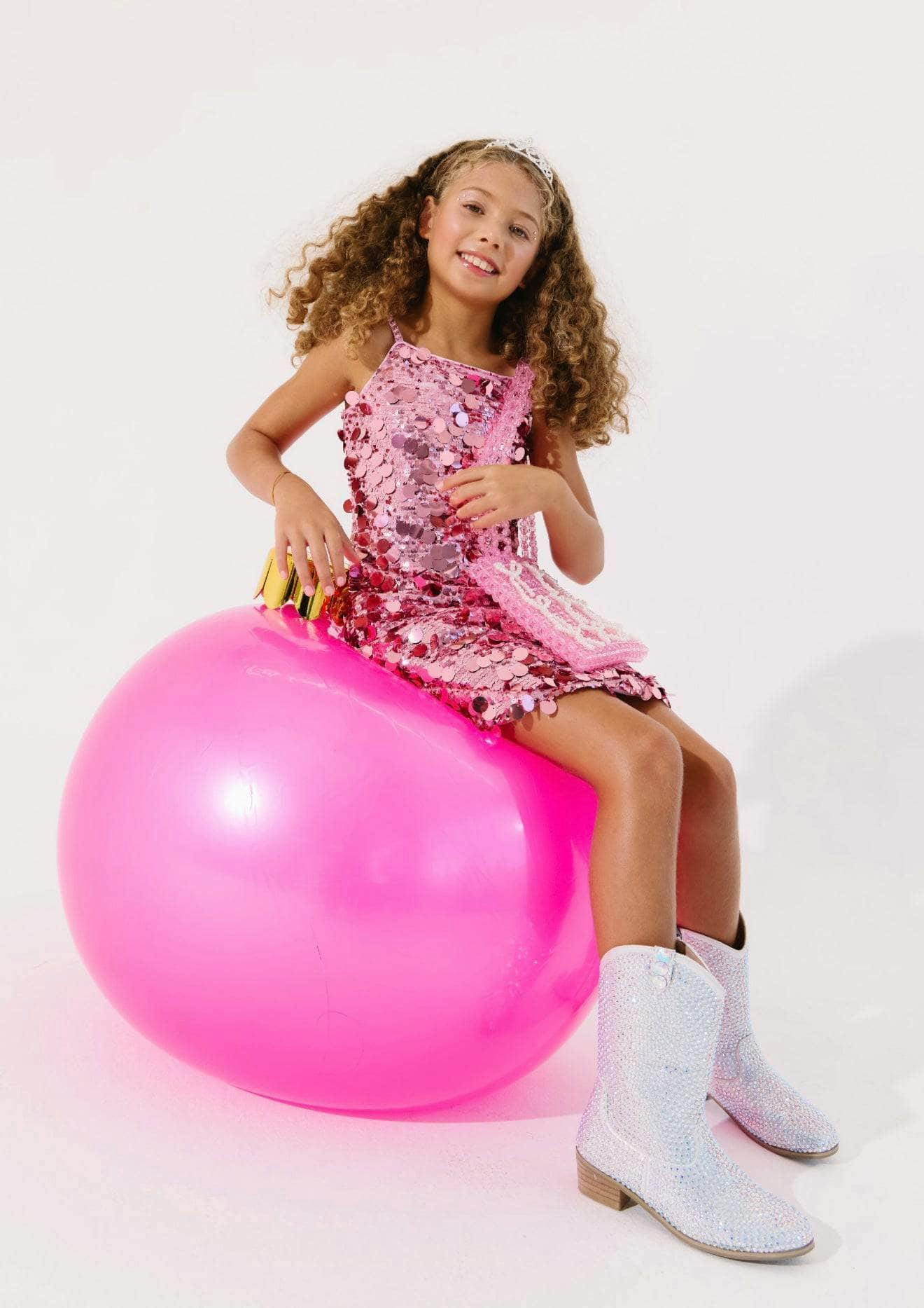 Rose Stardust Paillette Dress