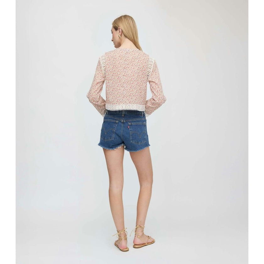 The Tory Top - Ivory Geo Ditsy