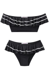 Black Bikini with White Ric Rac