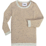 Ribbed Knit Long Sleeve Retro Top