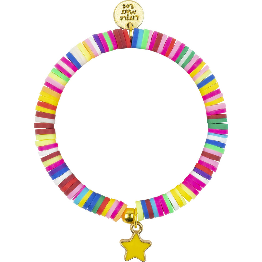 Vinyl Disc Bracelet With Star Enamel Charm