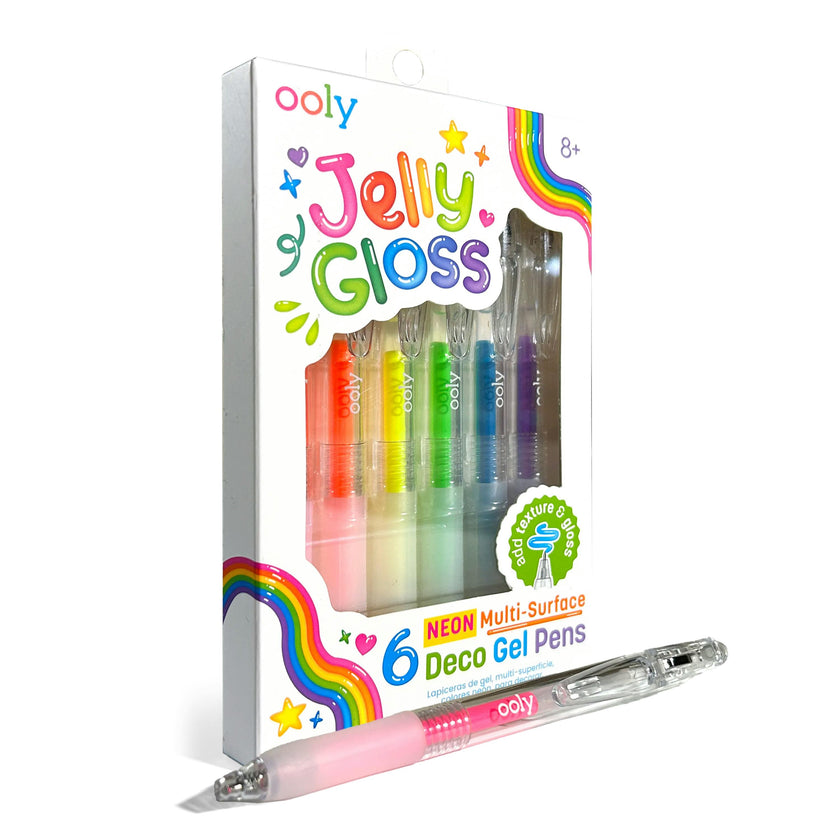Jelly Gloss Neon Multi-Surface Deco Gel Pens - Set of 6