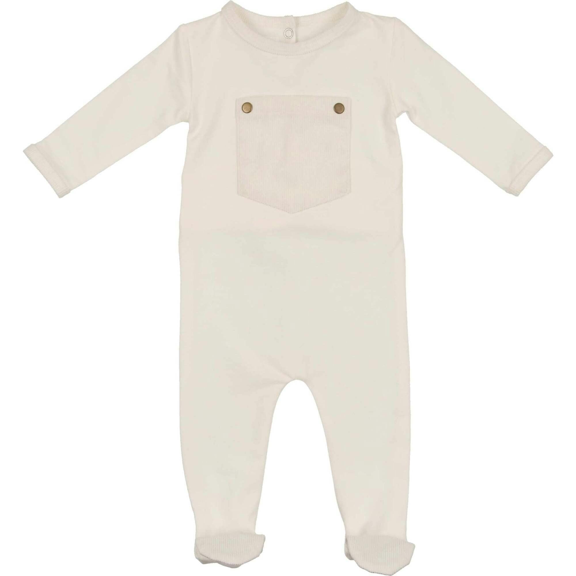 Corduroy Pocket Long Sleeve Footie