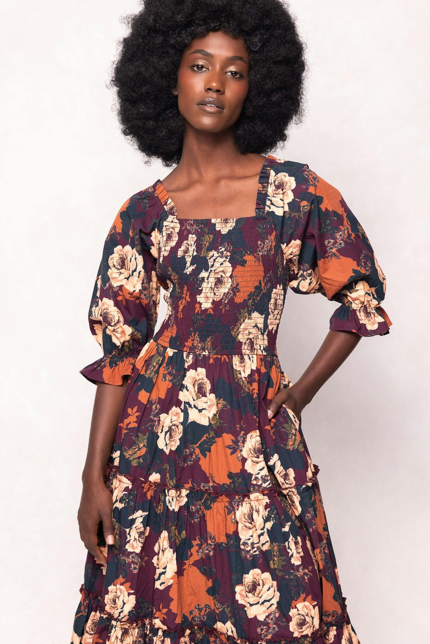 Madeline Dress in Equinox Rose