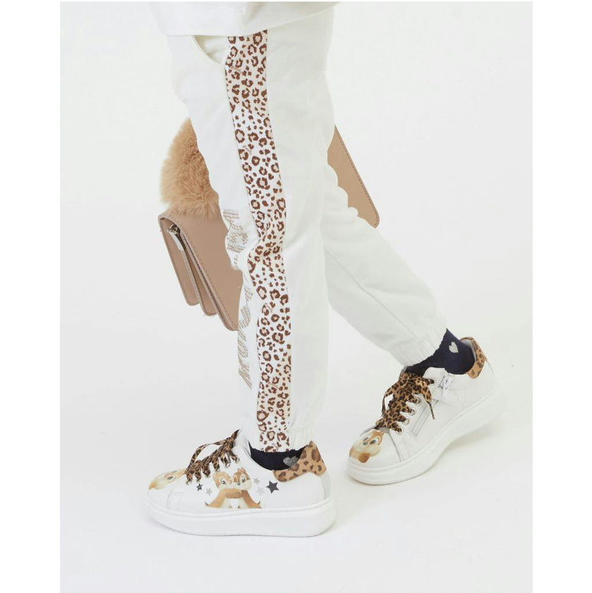 White Chipmunks Print Shoes