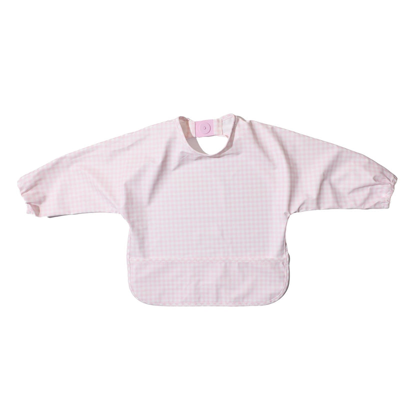 Magnetic Long Sleeve Bib - Petal Check