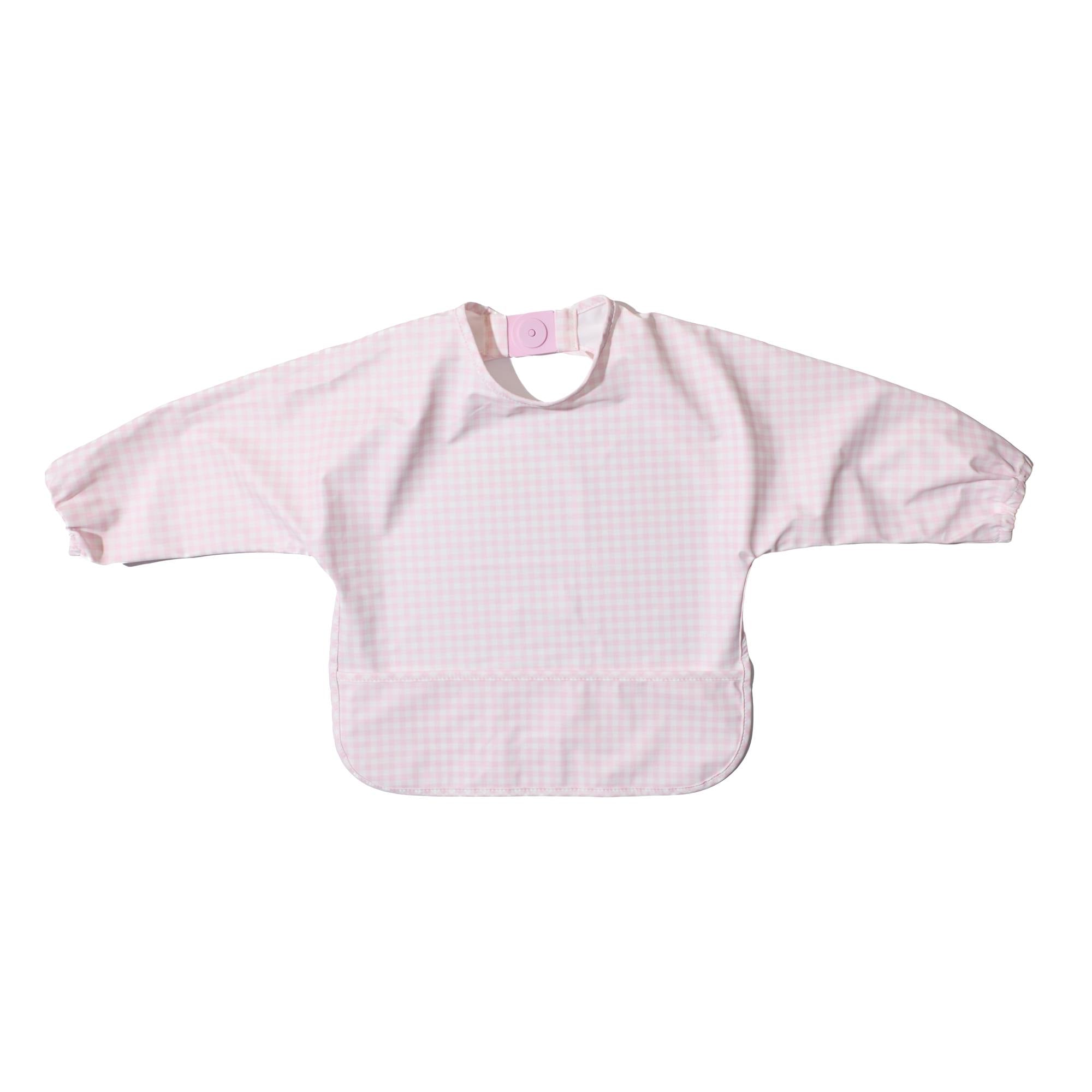 Magnetic Long Sleeve Bib - Petal Check
