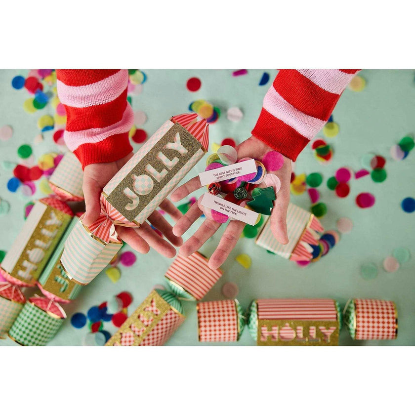 Holly Jolly Holiday Crackers (Set of 6)