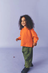 Kids Riverson Orange Teddy Sweatshirt