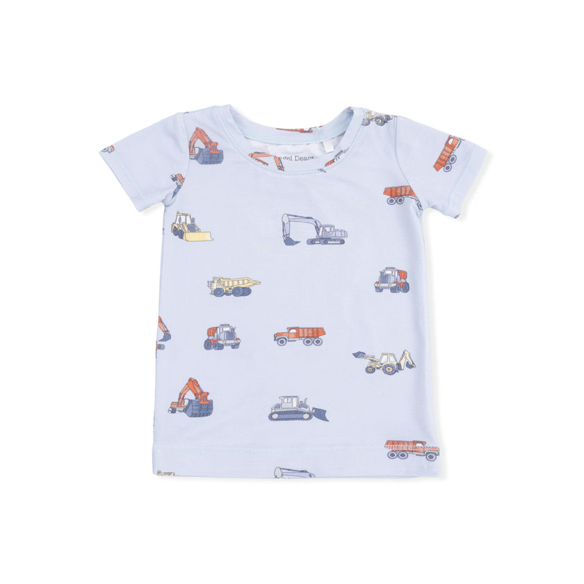 Construction Vehicles - Short Sleeve Loungewear Set