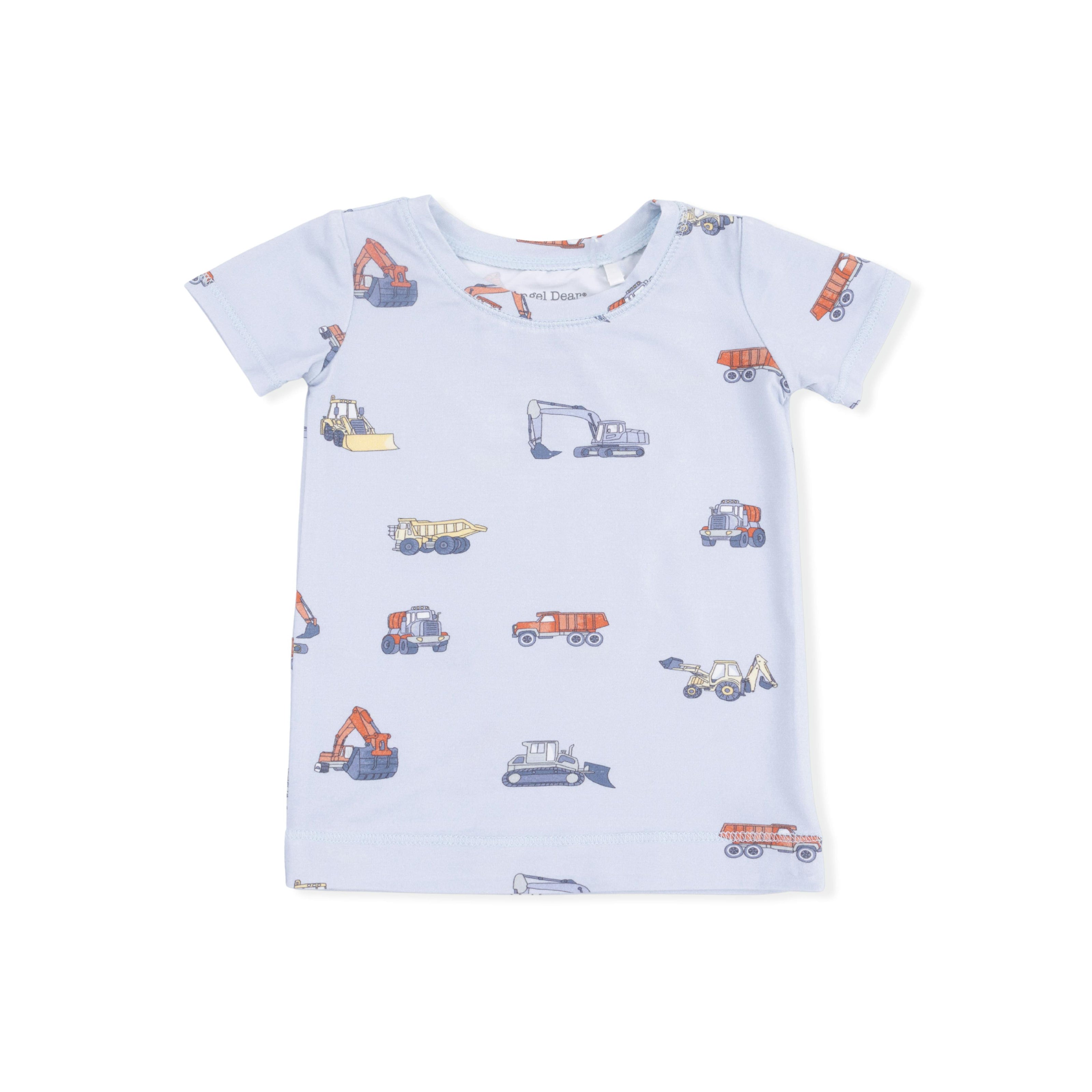 Construction Vehicles - Short Sleeve Loungewear Set