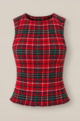 Ana Top in Christmas Cheer Plaid