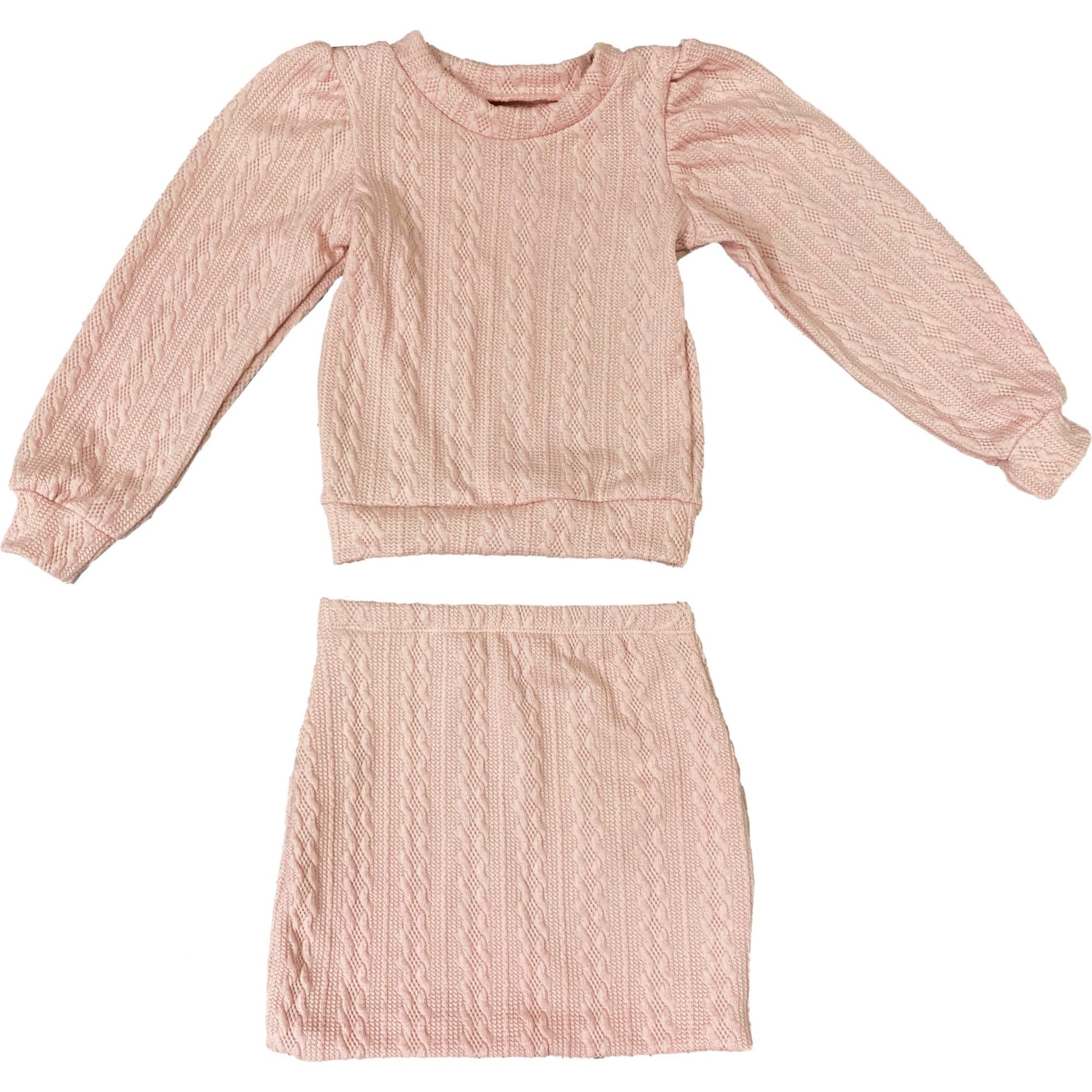 Kids Crochet Sweater And Skirt Set