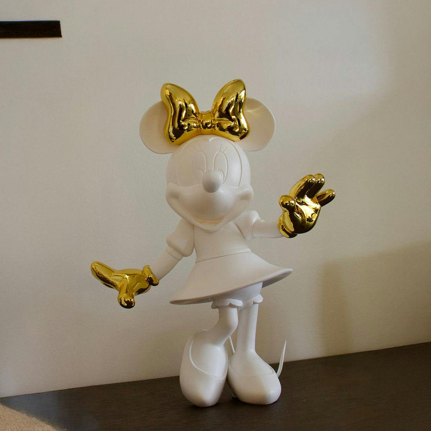 Minnie WELCOME White & Gold 12in