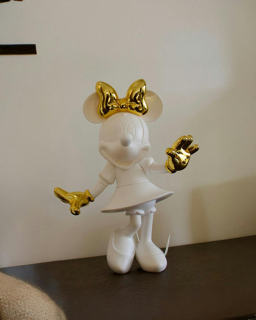 Minnie WELCOME White & Gold 12in