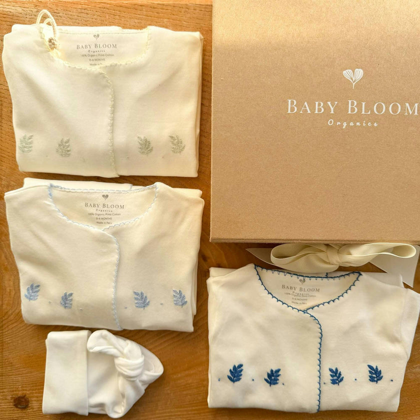 Organic Preemie Sleep Gown Gift Set Leaves