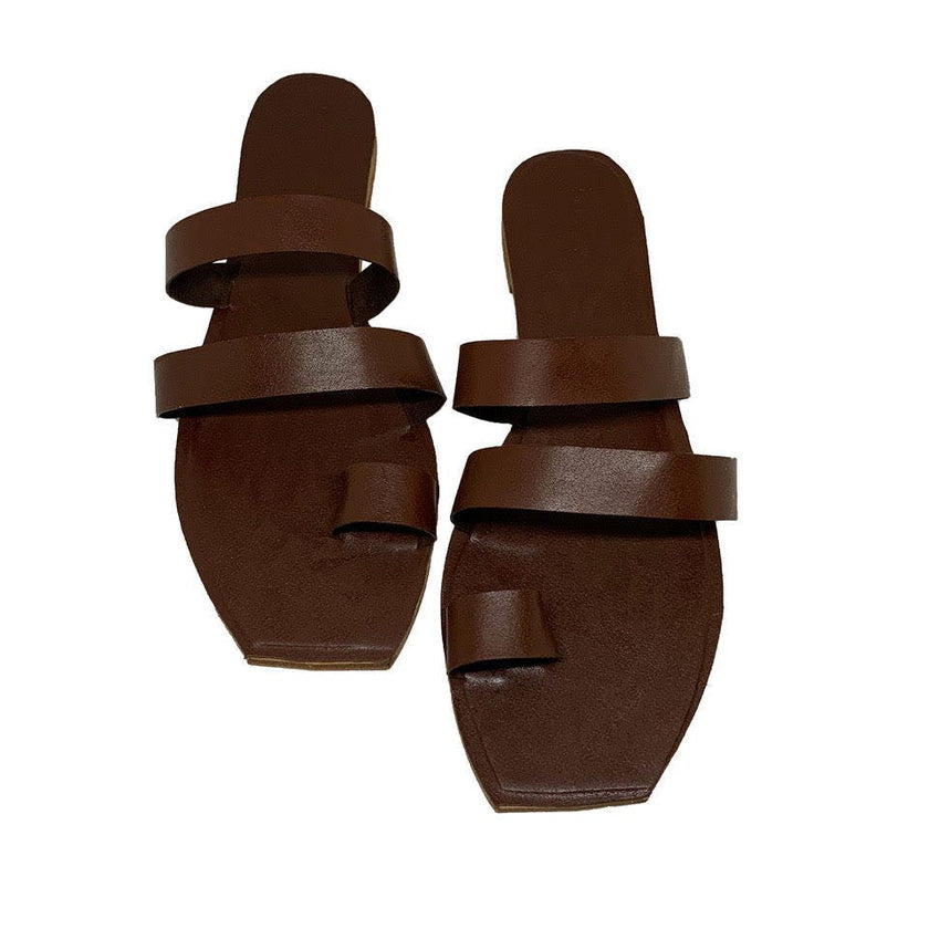 Trompe L'Oeil Women's Leather Slides